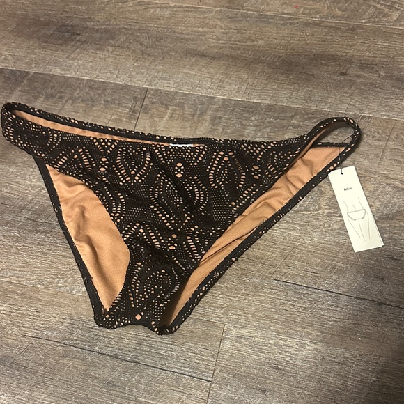 No Boundaries Black and Tan Swim Bottom - Picture 1 of 4